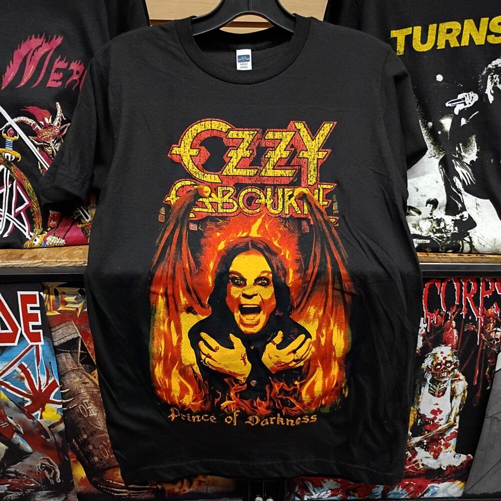 Rare rock Ozzy Osbourne  band art graphic screenprint cotton tee xxl